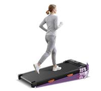 Shein Cinta de correr portátil 2 en 1 para debajo del escritorio, con plataforma para caminar con inclinación del 5 %, ligera, de 2,5 HP, para oficina en ca