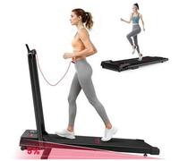 Shein Cinta de correr Walking Pad de 1 a 6 km/h, compacta y perfecta para colocar debajo del escritorio en la oficina en casa. Cuenta con pantalla LED, un m