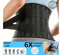 Shein Cinturón de soporte lumbar profesional con 6 varillas - Diseño de malla transpirable con 16 agujeros, soporte lumbar antideslizante para mujeres en el
