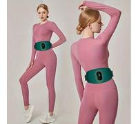 Shein Cinturón vibratorio inteligente portátil, 4 modos de masaje, almohadilla abdominal ajustable a 3 niveles, diseño de soporte inclinado, uso doméstico,