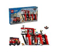 Shein City® Fire station with turntable ladder vehicle BOYS FIRST 60414