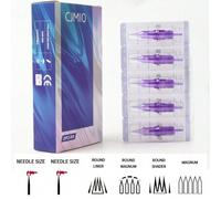 Shein CJMIO 20 piezas/caja Agujas de cartucho de tatuaje Agujas desechables de la serie RL RS RM M1 para máquina de tatuaje para cejas, delineador de ojos y