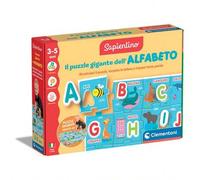 Shein Clementoni Sapientino - El Rompecabezas Gigante del Alfabeto, Juguete Educativo para Niños de 3-5 Años, Puzzle de 100X70 Cm con Azulejos para Aprender