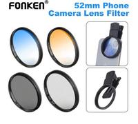 Shein Clip ajustable universal de 52 mm para lente de cámara de teléfono con filtro CPL y filtro de 8 líneas de luz estelar, compatible con todos los teléfo