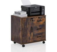 Shein CLIPOP Caisson de Bureau à 4 Tiroirs, Support Imprimante Mobile avec roulettes, Armoires de Rangement 2 Tiroirs verrouillable, Formato A4 Dossiers Sus
