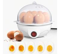 Shein Cocedor de huevos rápido, cocedor de huevos eléctrico con capacidad de 7 huevos para huevos duros, huevos escalfados, huevos revueltos o tortillas con