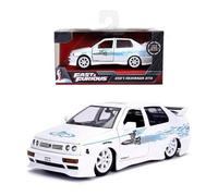 Shein Coche a presión 1:32 del Volkswagen Jetta de Jesse Réplica de película con licencia oficial + Diseño de llama azul y puertas abiertas ° Modelo colecci