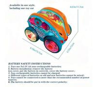 Shein Coche con sensor giratorio de 360°, luces LED brillantes, puede rodar, balancearse al ritmo de canciones navideñas, evita obstáculos fácilmente. Adecu