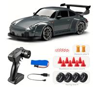 Shein Coche de control remoto a la deriva, coche RC a escala 1:24 con luces LED, coche para niños, juguetes divertidos, regalos ideales para cumpleaños, Hal