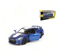 Shein Coche de juguete de aleación 1:42 Nissan GT-R (R35) con cubierta antipolvo 67037A, coche de carreras, adorno de coche, material de aleación, se puede
