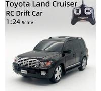 Shein Coche teledirigido Land Cruiser 1/24 2.4GHz 2WD RC Drift Car, velocidad máxima de 18 km/h, coche de carreras RC con luces geniales, juguete para niños