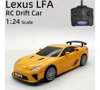 Shein Coche teledirigido Lexus LFA 1/24 2.4GHz 2WD RC Drift Car, velocidad máxima de talla grande de 18 km/h, coches de carreras RC con luces geniales, coch