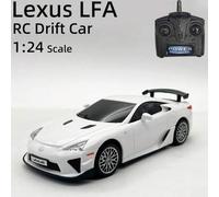 Shein Coche teledirigido Lexus LFA a escala 1/24, 2.4 GHz, 2WD, coche de drift a alta velocidad + 18 km/h, con luces geniales, coche de juguete para niños