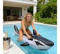 Shein Cocodrilo inflable para montar, Cocodrilo inflable para montar en el agua, Flotador de cocodrilo inflable para piscina, Tabla de surf inflable de coco