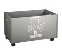 Shein Cofre de juguetes gris con ruedas Dimensiones: 48x30x28cm. Envío gratuito en 24/48 horas