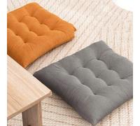 Shein Cojín de silla de pana (con lazos) Súper suave y cálido cojín de piso (para área de lectura) Cómodo cojín de silla cuadrado (para adultos) 1 set adecu