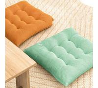 Shein Cojín de silla de pana (con lazos) Súper suave y cálido cojín de piso (para área de lectura) Cómodo cojín de silla cuadrado (para adultos) 1 set adecu