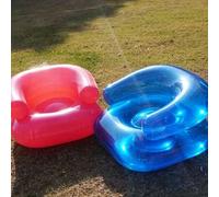 Shein Colchón de aire inflable portátil para exteriores, sofá transparente de PVC duradero, silla de ocio para siesta y lectura en el jardín, adecuado para