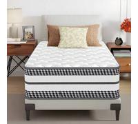 Shein Colchón híbrido 90x200 | Viscoelástica y muelles | 26 cm | Firmeza media óptima | Transpirable