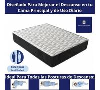 Shein Colchón Para Personas Grandes | Alto 30cm | Firmeza Alta Ideal para Molestias de Espalda | Doble Cara Invierno-Verano | Ultra Transpirable | DAGOSTINO