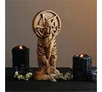 Shein Colección de estatuas de resina de mitología - Figuras artesanales de dioses nórdicos y vikingos, esculturas de Odín, Freya y Thor con efecto de mader