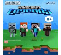 Shein Colección de figuras de acción en miniatura de Minecraft con licencia oficial de JadaToys - Caja ciega de metal con misterio, surtido aleatorio de fig