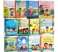 Shein Colección de libros Usborne "Lift The Flap Very First Questions And Answers" - ¿Qué es el amor? ¿Por qué necesitamos ir al baño? ¿Por qué a veces me s