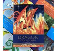 Shein Colección de Oráculo Celestial de Dragón Unisex - Baraja de Adivinación Mística con Dragones de Fuego Cósmico para Viajes Espirituales del Solsticio d