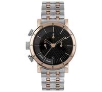 Shein Colección de relojes BREIL GENT LIL TRIBE BI-COLOR NEGRO Esfera CRONÓGRAFO CUARZO Movimiento y BRAZALETE DE ACERO INOXIDABLE IP COLOR PLATEADO. Enviad
