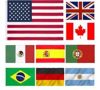 Shein Colección Premium de Banderas Nacionales de Países 90X150cm, Grandes Banderas de Animación de Fútbol de la Copa del Mundo, Banderines Internacionales