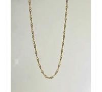 Shein Collar base de cadena entrelazada italiana de mujeres de plata esterlina S925 con cadena apilable 16in 18in 20in 22in 24in, bañado en 18 K platino com