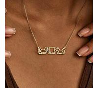 Shein Collar con patrón de mascota personalizado, regalo versátil para el regreso a la escuela, invierno, Día de San Valentín, Día de la Madre, grabado, de