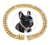 Shein Collar De Perro Dorado Engastado Con Diamantes, Collar De Perro, Estilo Hip-hop, Collar De Perro Dorado, Cadena De Oro Grande, Collar De Gato, Collar