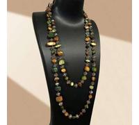 Shein Collar largo tipo cadena de suéter multicapa con conchas de colores bohemio, Bestseller popular en Europa y Estados Unidos a través de comercio transf