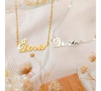 Shein Collar personalizado con diseño de pequeña corona que se puede grabar con nombre, número o frase significativa, estilo coquette