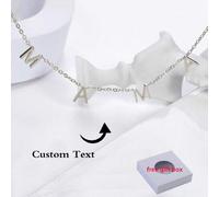 Shein Collar personalizado con letras simples Joyería Colgante de iniciales de acero inoxidable personalizado MAMA para mujeres Regalos para mamá Estilo sen
