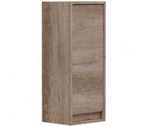 Shein Columna de baño, lavabo, de pared, color nordik, tirador integrado, diseño moderno, mueble auxiliar, baño pequeño, 30x26x74 cm