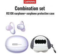 Shein Combo de auriculares Bluetooth Lenovo RS106 y estuche protector, auriculares deportivos con gancho para la oreja y larga duración de la batería, Bluet