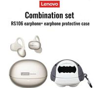Shein Combo de auriculares Bluetooth Lenovo RS106 y estuche protector, auriculares deportivos con gancho para la oreja y larga duración de la batería, Bluet