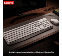 Shein Combo De Teclado Y Ratón Inalámbrico Lecoo, Teclado Y Mouse Ergonómico De Tamaño Completo 2.4g, Teclado Y Mouse Usb, Clic Silencioso Para Computadora/