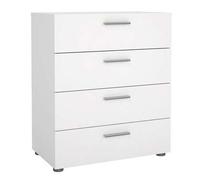 Shein Cómoda , Cajonera Dormitorio Segre White con 4 Cajones,Color Blanco, 70 x 41 x 82 cm