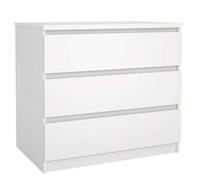 Shein Cómoda , Cajonera Dormitorio Sil White con 3 Cajones,Color Blanco, 77 x 50 x 71 cm