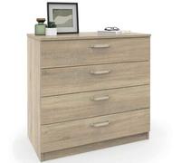 Shein Cómoda Dormitorio, Cajonera 4 Cajones ✅Envíos 24/48h✅ Sinfonier 78x74x40 cm (Alto x Ancho x Profundo), Briebe, Prakt, Marrón., CMD1191CAB