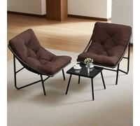 Shein Cómodo conjunto de muebles de balcón de 3 piezas con cojines de asiento y mesa, ideal para balcones y terrazas pequeños.