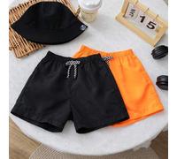 Shein Compra 2 y llévate 1 gratis - Set de 3 piezas de gorros, pantalones cortos y trajes de baño para niño pequeño, cómodos, de moda, sencillos y prácticos