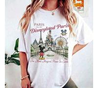 Shein Compra la camiseta vintage de Walt DisneyWorld, la camiseta de Disneyland París, la camiseta retro de Mickey de Camiseta Disney 100% Algodón