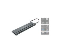 Shein Conceptronic DONN17G base para portátil y replicador de puertos Alámbrico USB 3.2 Gen 1 (3.1 Gen 1) Type-C Gris
