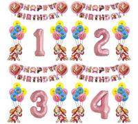 Shein Conjunto autorizado de 18 piezas para fiesta de cumpleaños con temática de la Patrulla Canina con decoraciones: Globo de aluminio en forma de cachorri