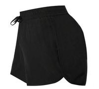Shein Conjunto de 1 pantalón corto para mujer para actividades al aire libre, deporte, ocio y moda, de color liso y suelto, con borde abierto, cintura elást
