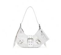 Shein Conjunto de 2 bolsos de estilo gótico punk para mujer: bolso de media luna y bolso de motocicleta con hebilla blanca, accesorio de moda versátil para